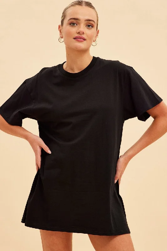 Black Jamie Oversized T-Shirt Dress