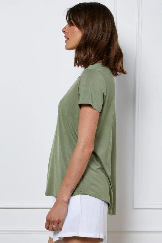 Green T Shirt Short Sleeve