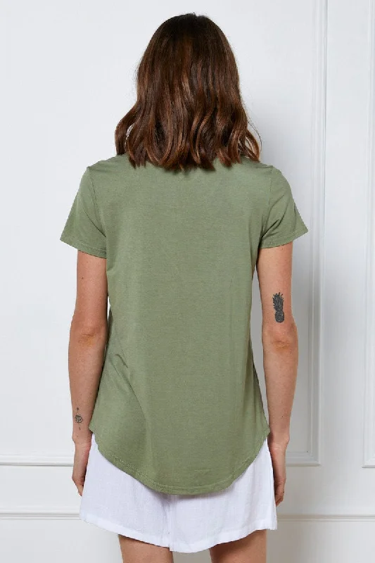 Green T Shirt Short Sleeve