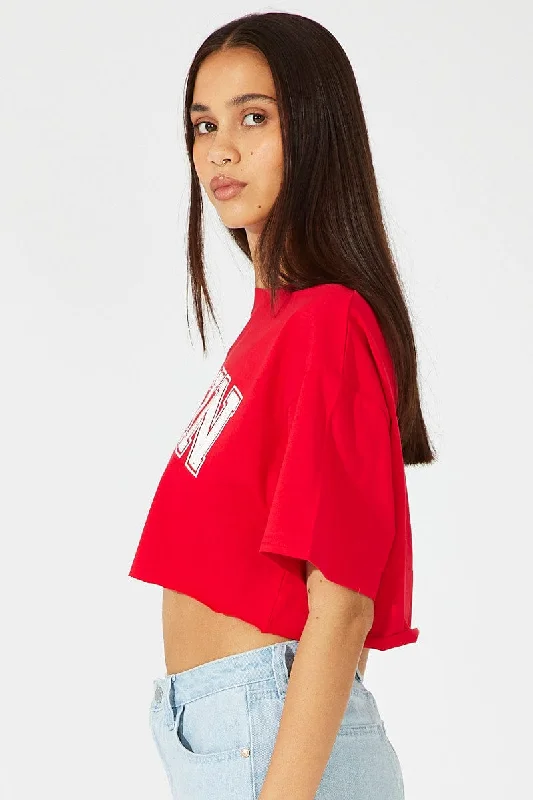 Red Graphic Tee Short Sleeve