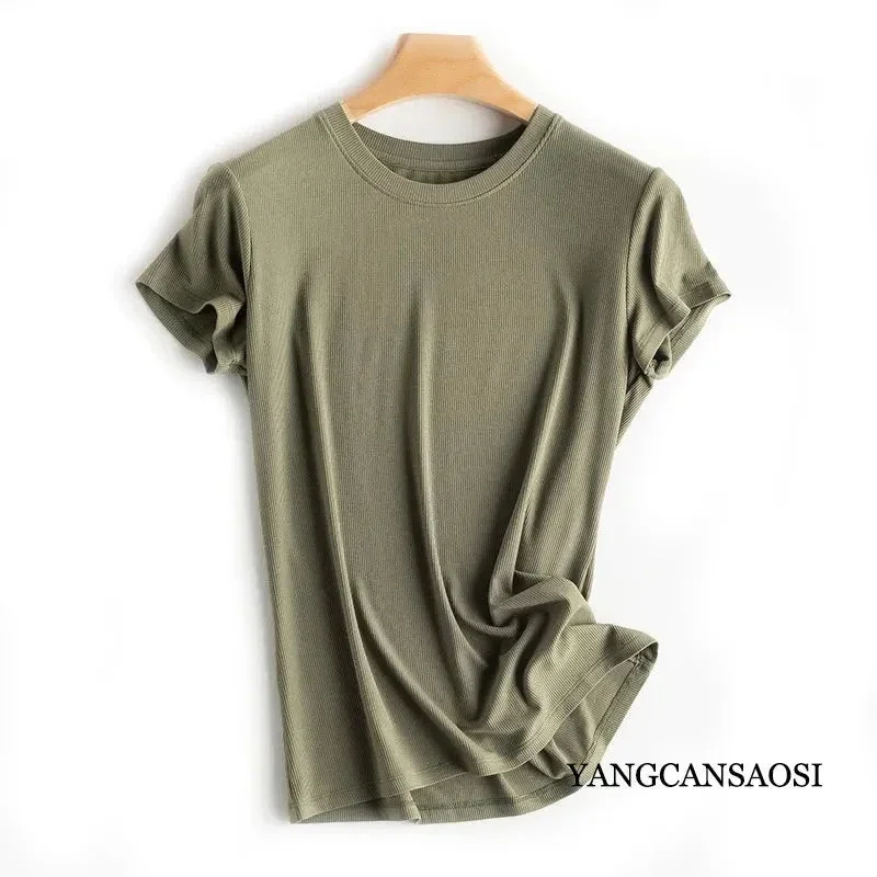 O neck Olive green / XXL bust 98-120cm