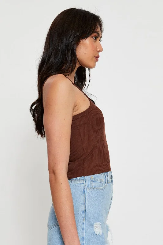 Brown Singlet Top