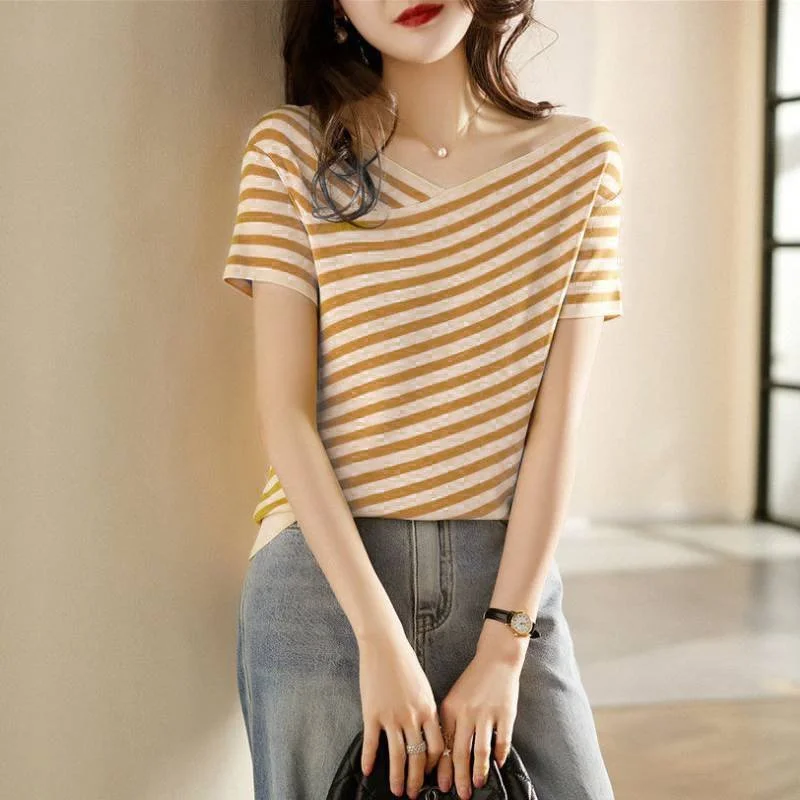 Cotton-Blend Short Sleeve T-shirt