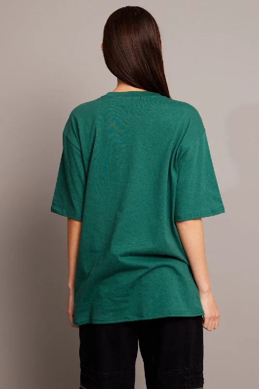 Green Graphic Tee Short Sleeve