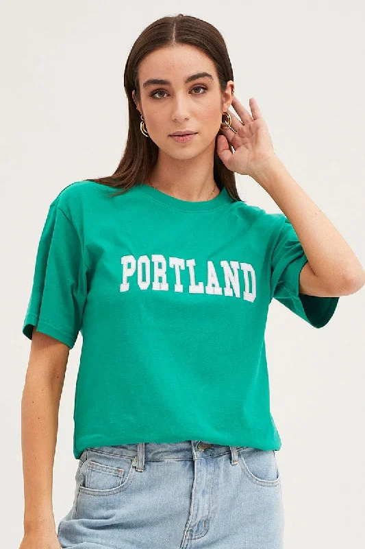 Green T Shirt Short Sleeve