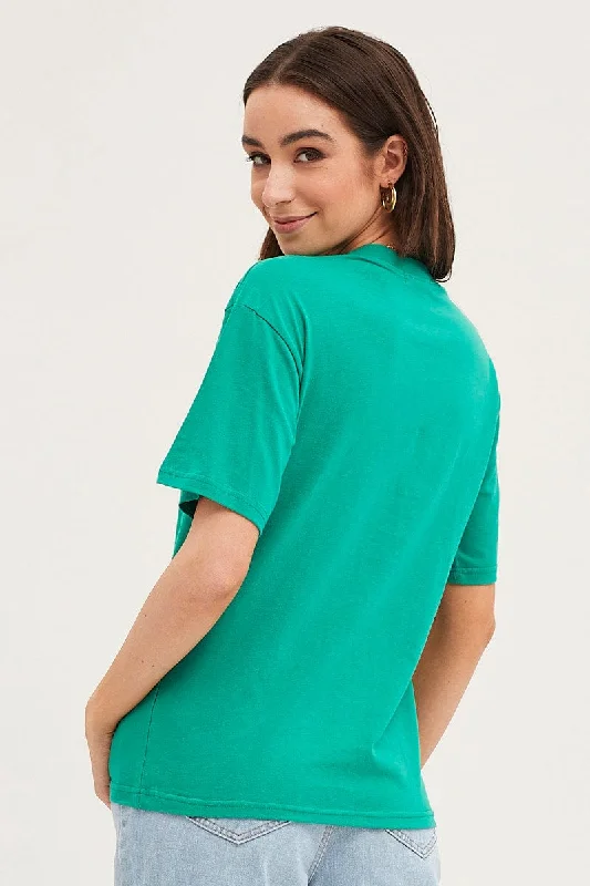 Green T Shirt Short Sleeve