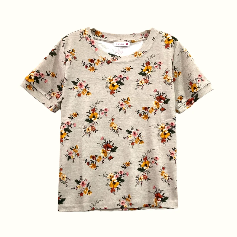 Patch Women Clothes Casual Floral Printed Short Sleeve T-Shirt