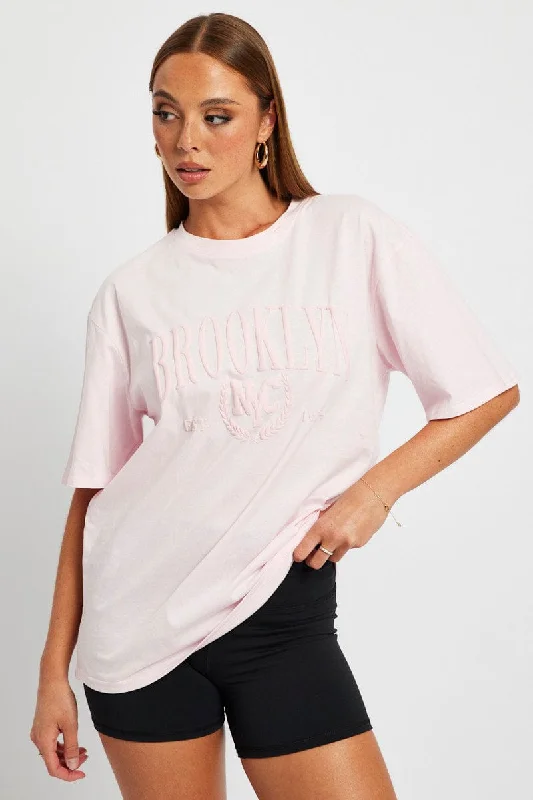 Pink Graphic Tee Short Sleeve