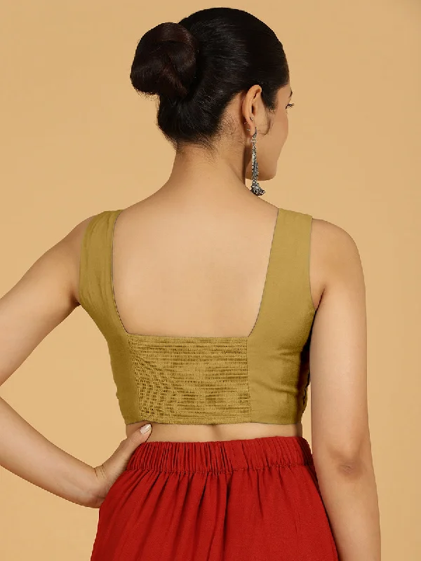 Hema x Rozaana |  Saree Blouse in Dijon Mustard