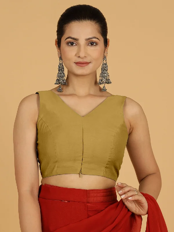 Hema x Rozaana |  Saree Blouse in Dijon Mustard