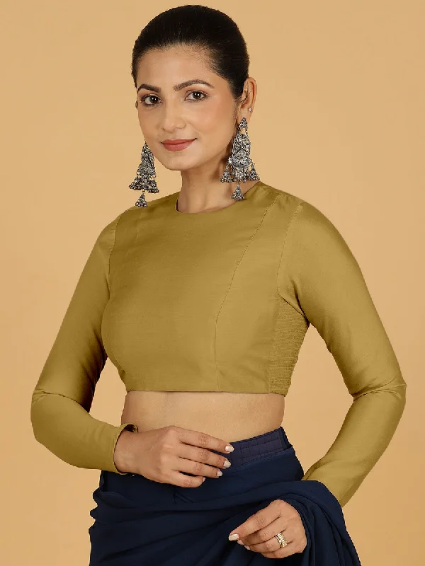 Jaya x Rozaana |  Saree Blouse in Dijon Mustard