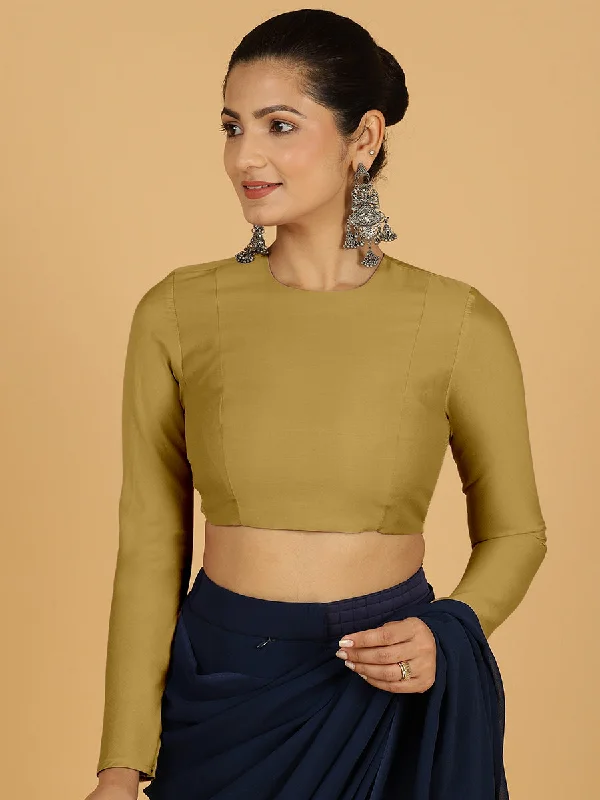 Jaya x Rozaana |  Saree Blouse in Dijon Mustard