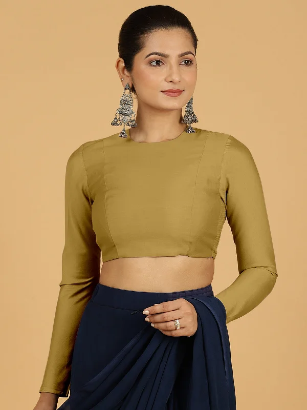 Jaya x Rozaana |  Saree Blouse in Dijon Mustard