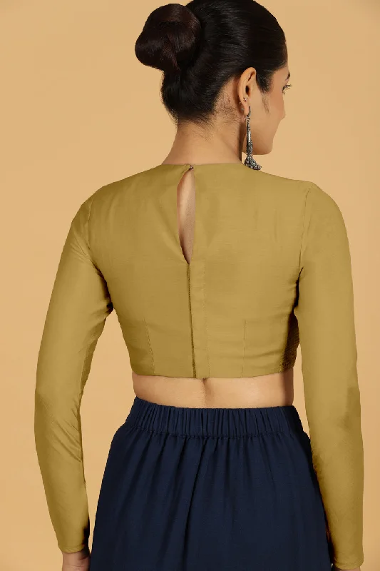 Jaya x Rozaana |  Saree Blouse in Dijon Mustard