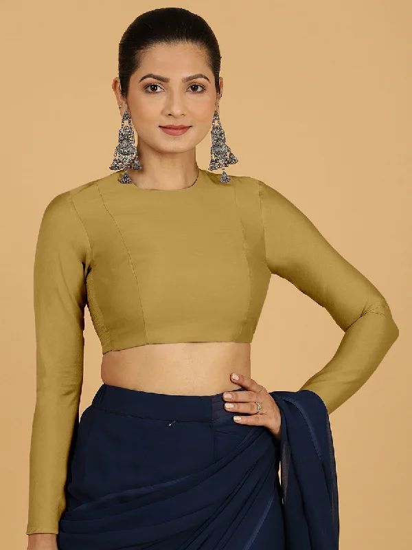 Jaya x Rozaana |  Saree Blouse in Dijon Mustard