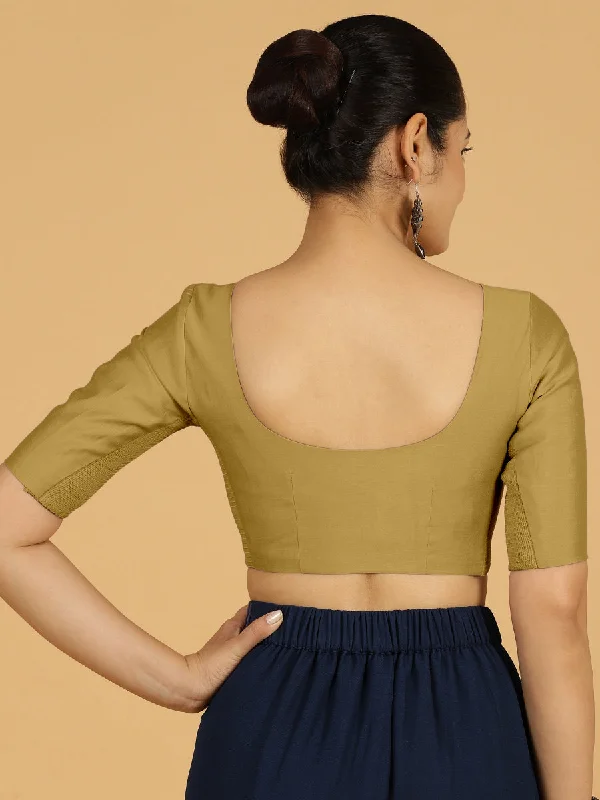 Vedika x Rozaana |  Saree Blouse in Dijon Mustard