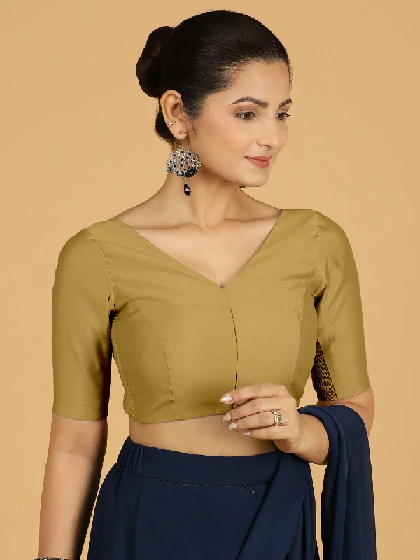 Vedika x Rozaana |  Saree Blouse in Dijon Mustard