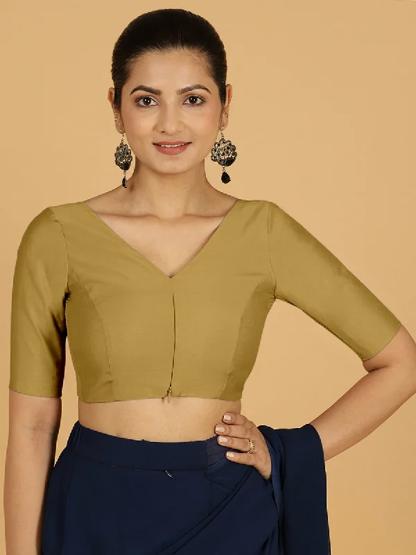 Vedika x Rozaana |  Saree Blouse in Dijon Mustard