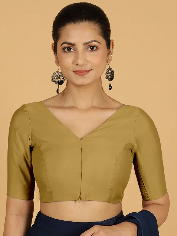 Vedika x Rozaana |  Saree Blouse in Dijon Mustard