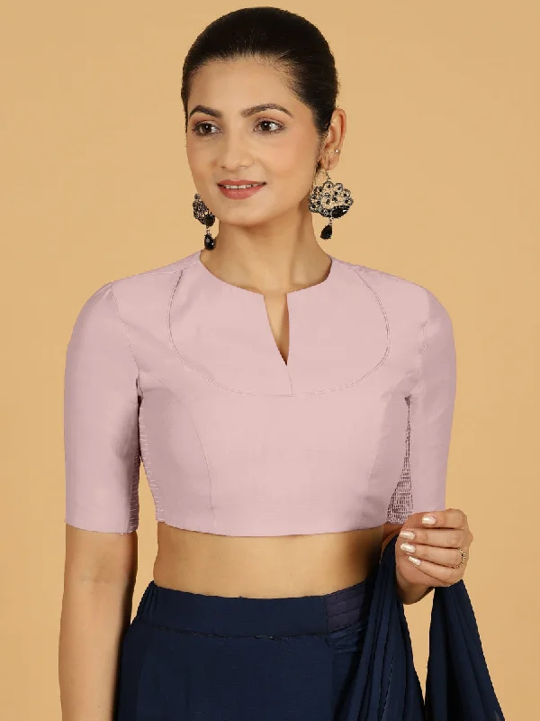 Karishma x Rozaana | Elbow Sleeves Saree Blouse in Lilac