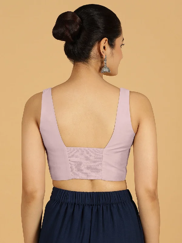 Kasturi x Rozaana | Sleeveless Saree Blouse in Lilac