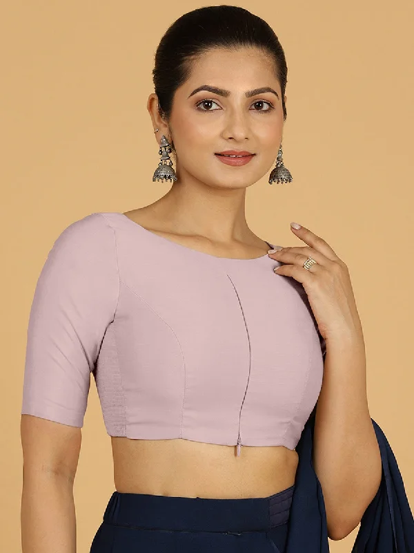 Sushma x Rozaana | Regular Sleeves Saree Blouse in Lilac