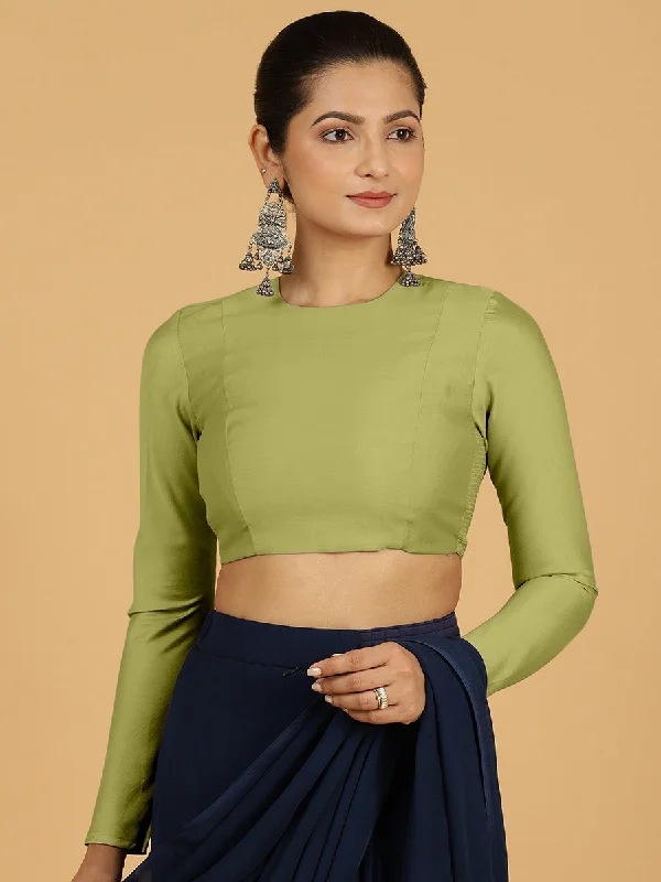 Jaya x Rozaana |  Saree Blouse in Pista Green