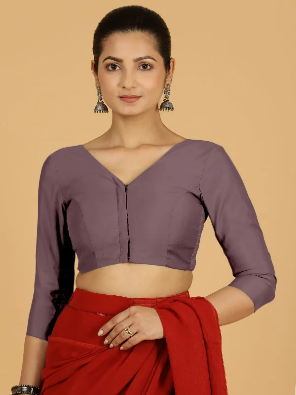 Alia x Rozaana |  Saree Blouse in Purple Mauve