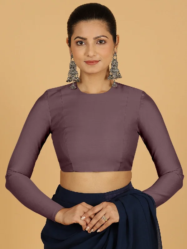 Jaya x Rozaana |  Saree Blouse in Purple Mauve