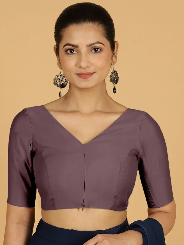 Vedika x Rozaana |  Saree Blouse in Purple Mauve