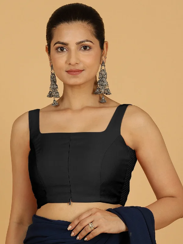 Nirma x Rozaana |  Saree Blouse in Raven Black