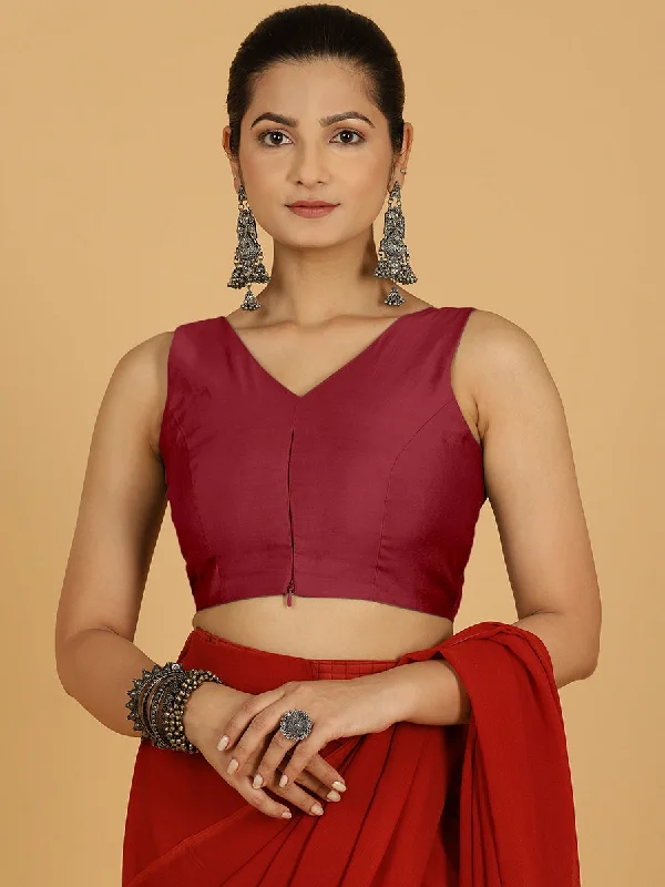 Hema x Rozaana |  Saree Blouse in Scarlet Red