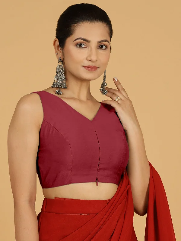 Hema x Rozaana |  Saree Blouse in Scarlet Red