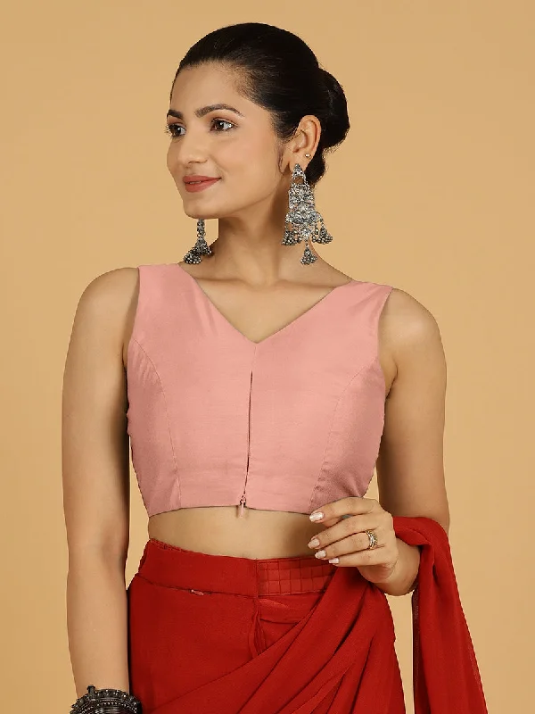 Hema x Rozaana |  Saree Blouse in Sea Pink