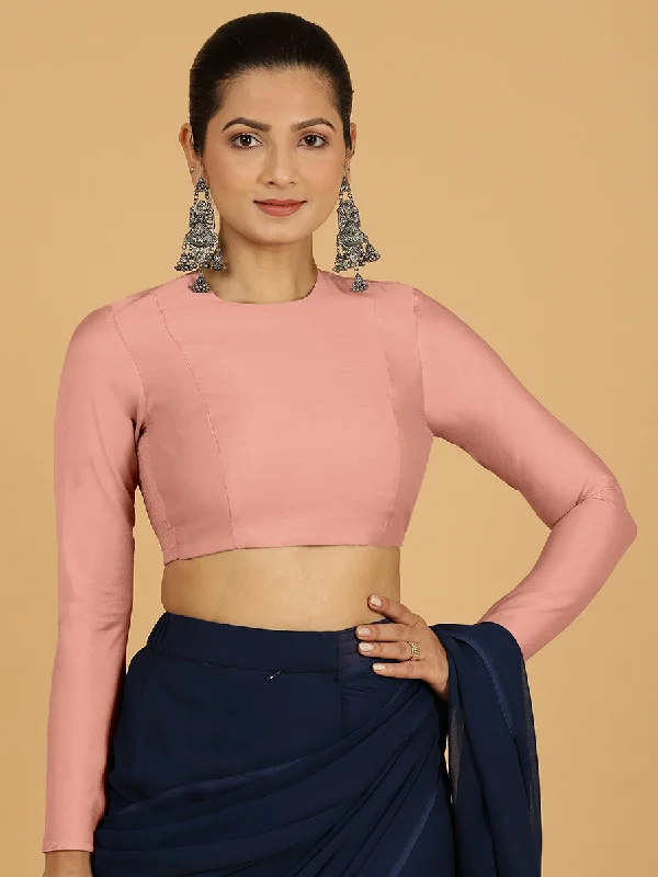 Jaya x Rozaana |  Saree Blouse in Sea Pink