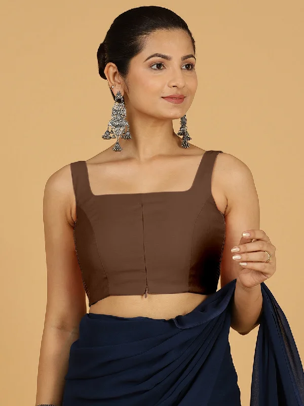 Nirma x Rozaana |  Saree Blouse in Walnut Brown