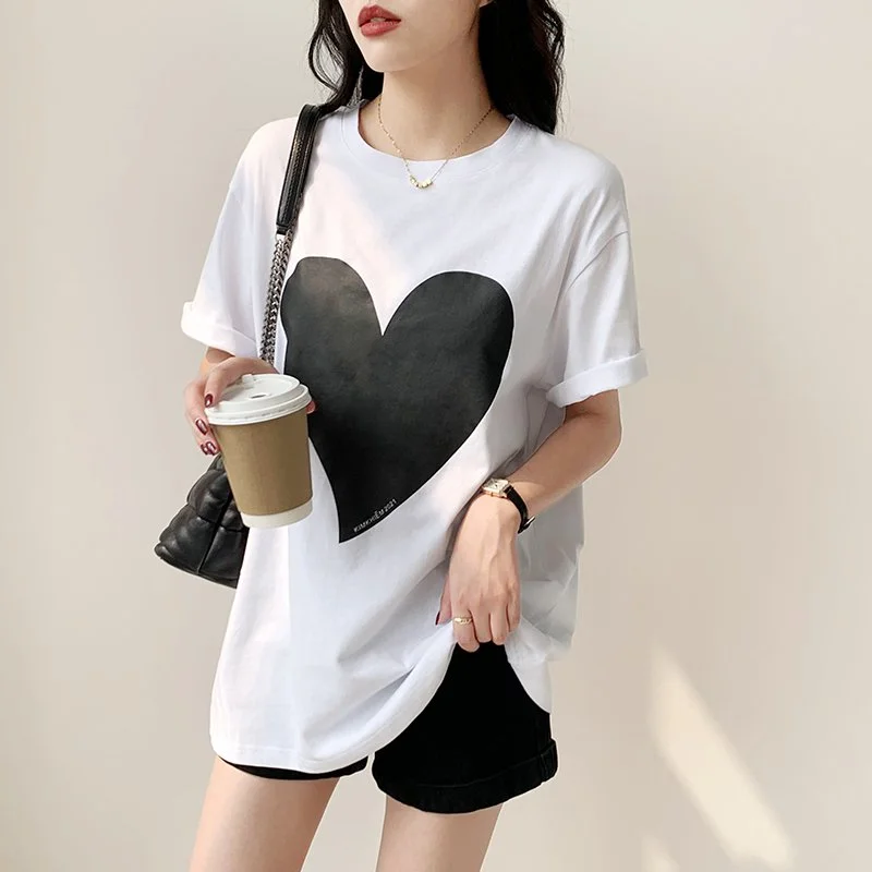 Shift Casual Printed Heart Shirts & Tops