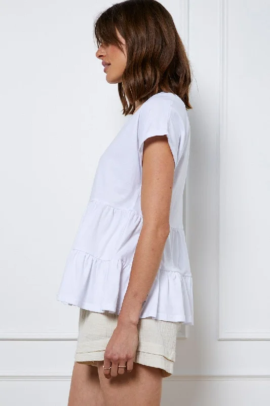 White T Shirt Short Sleeve