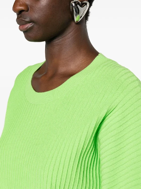 Favour Ribbed Pullover - Green