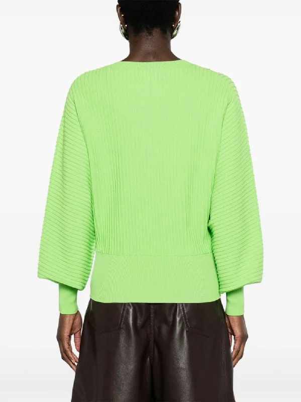 Favour Ribbed Pullover - Green