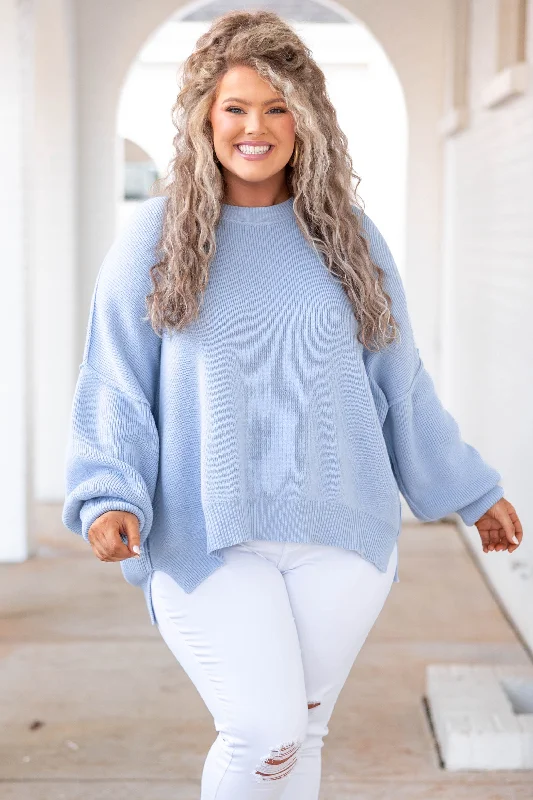 Magically Perfect Sweater, Light Blue