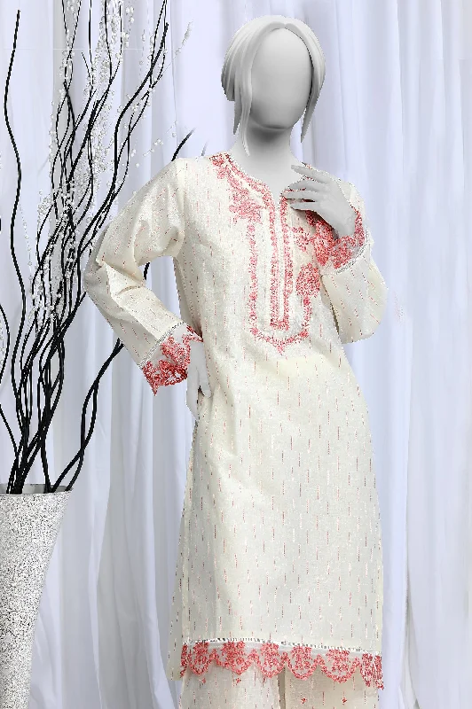 Cream Embroidered 2PC