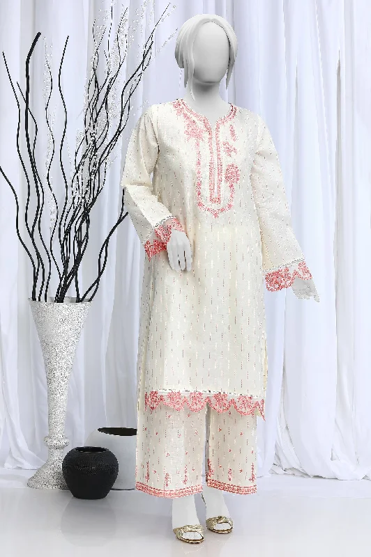 Cream Embroidered 2PC