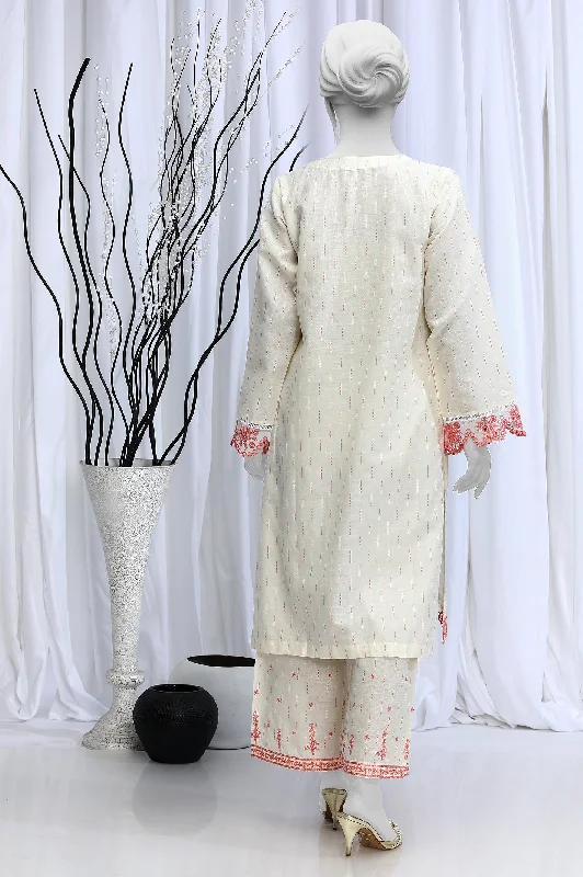 Cream Embroidered 2PC