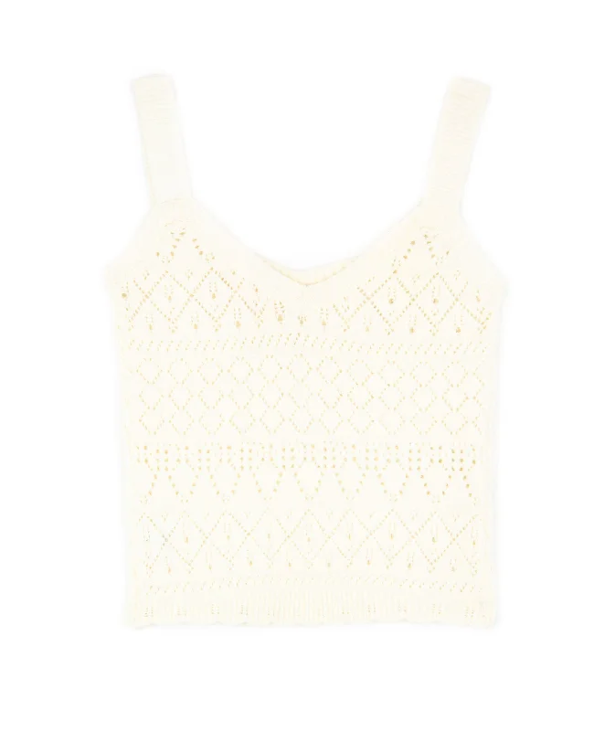 8apart Women Charlotte Ivory Sweater Tank