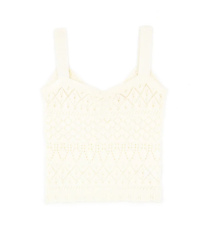 8apart Women Charlotte Ivory Sweater Tank