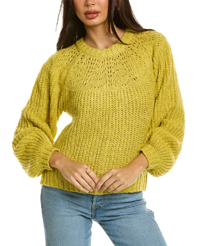 Bobeau Balloon Sleeve Pullover