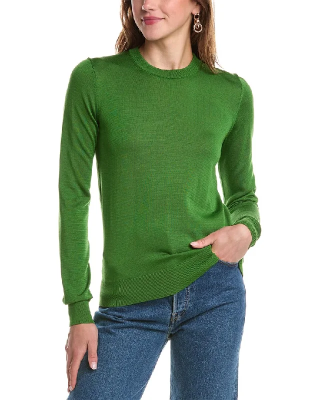 Michael Kors Collection Crewneck Silk Pullover