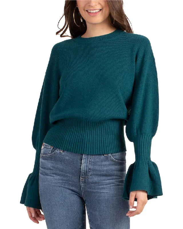 Trina Turk Chloe Ruffle Wool Pullover