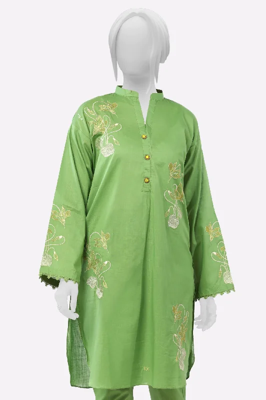 Green Embroidered 2PC